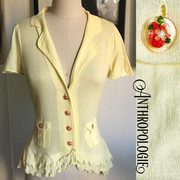 Anthropologie Sweaters - ANTHROPOLOGIE pretty ruffles cardigan by Moth